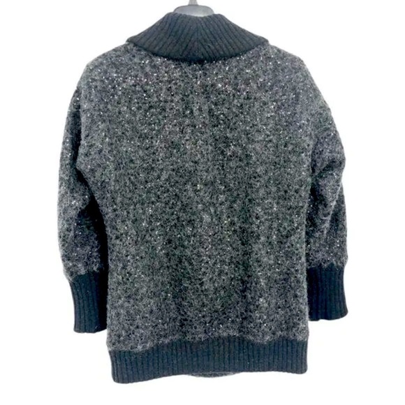 DVF Zayde Sequin Oversize Mohair Sweater Cardigan - Picture 6 of 12